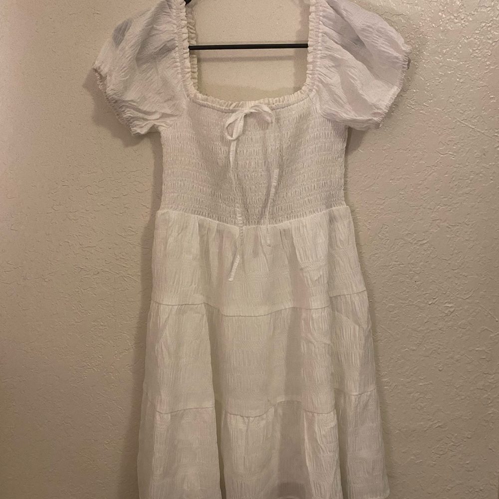 Blush & Day White Peasant Dress